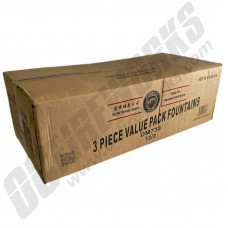 Wholesale Fireworks Mega Fountain 3pk Assortment Case 12/3 (Wholesale Fireworks)